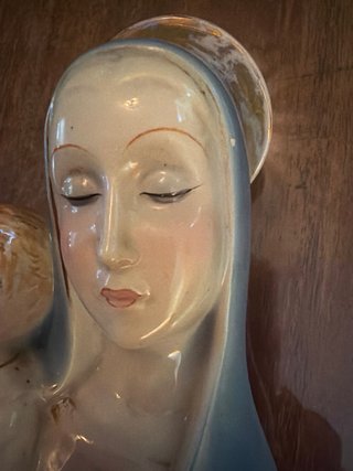 Virgen con Niño Porcelana Ronzan Italia