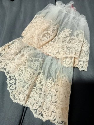 Puntillas Falleras Siglo XIX Beige/Blanco