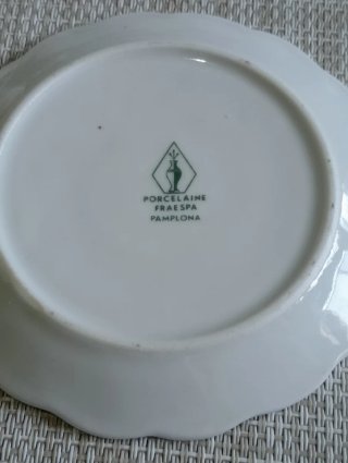 Platillo porcelana antiguo Fraespa Pamplona