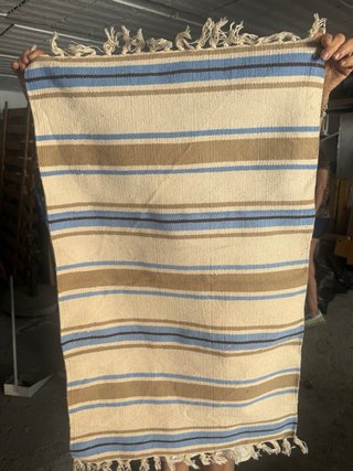Arazzo artigianale a righe in cotone