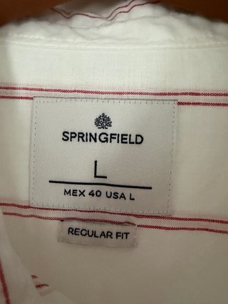 Camisa Springfield Talla L Rayas Rojas