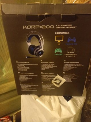Cascos Gaming Korp 200 Azul y Blanco