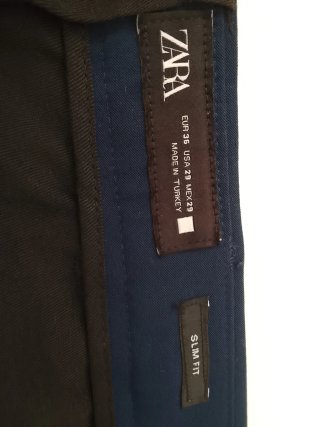 Traje juvenil azul Zara Pantalón 36 Chaqueta 46