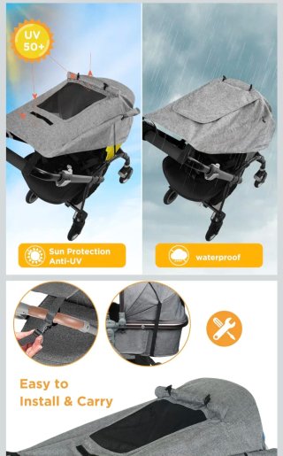 Capota UV para carrito de bebé (capazo)