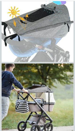 Capota UV para carrito de bebé (capazo)