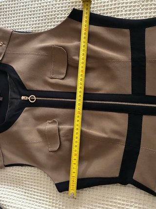 Vestido Adolfo Dominguez Negro y Marrón