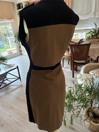 Vestido Adolfo Dominguez Negro y Marrón