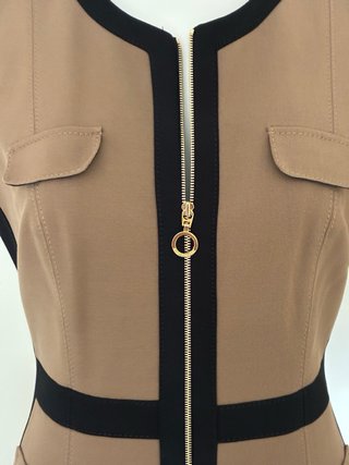 Vestido Adolfo Dominguez Negro y Marrón