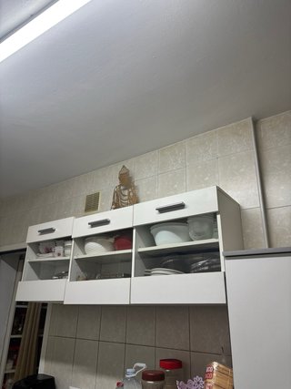 Cocina completa azul y blanca