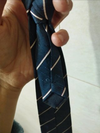 Corbata Italiana Azul con Rayas Beige