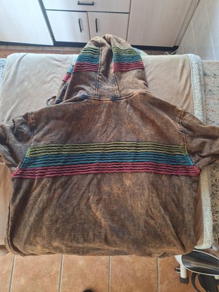 Sudadera Marrón Talla L con Rayas