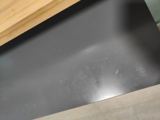 Mueble auxiliar de madera gris