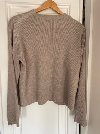 Bershka Jersey Punto Beige Talla M