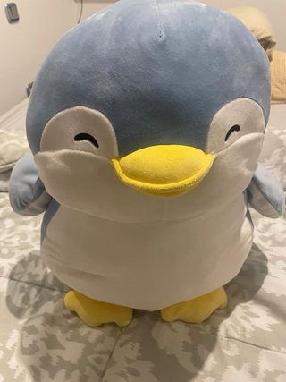 Pingüino Miniso Peluche Azul y Blanco