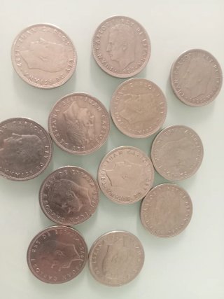 Lote de monedas antiguas españolas