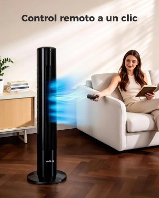 Ventilador Torre YASHE Negro + Mando