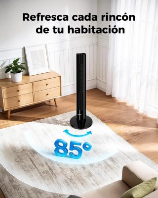 Ventilador Torre YASHE Negro + Mando