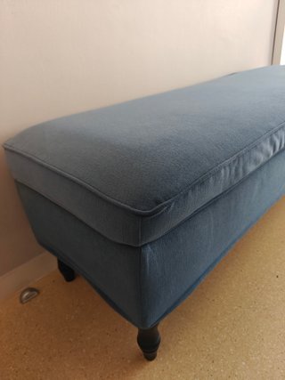 Banco baúl Ikea STOCKSUND azul