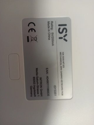 Teclado Mecánico Gaming ISY Blanco