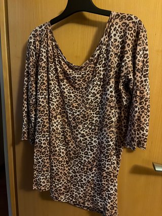 Jersey Stradivarius Leopardo Manga Codo
