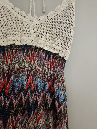 Vestido Crochet Multicolor Talla Única