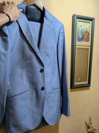 Traje azul claro Corte Inglés Talla 46 Slim