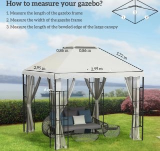 Toldo de repuesto para pérgola