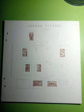 Sáhara Español - Hojas Olegario 2 cent