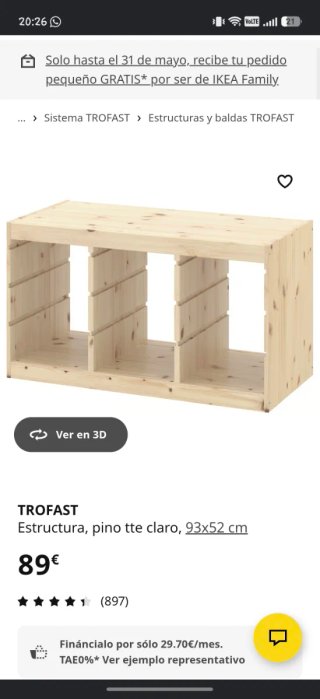 Mueble Almacenaje Infantil Ikea Trofast