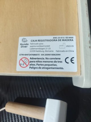 Caja Registradora Madera Juguete
