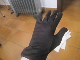 2 Pares Guantes Blancos y Negros