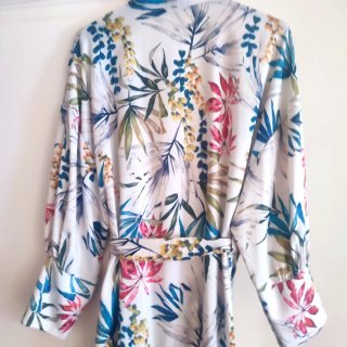 Kimono Zara Estampado Largo Talla Única