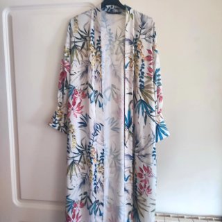 Kimono Zara Estampado Largo Talla Única