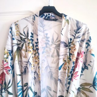 Kimono Zara Estampado Largo Talla Única