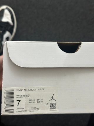 Nike Jordan 1 Mid 38 Bianco Nero
