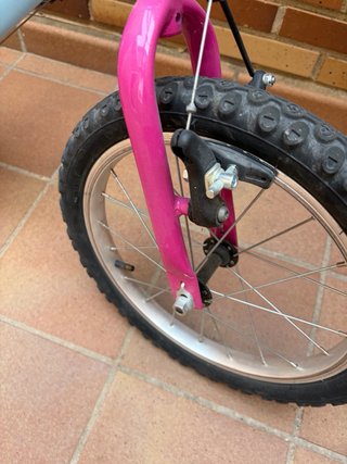 Bicicleta infantil Btwin azul y rosa