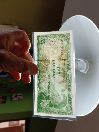Billete Caribe Oriental $5 - 1965