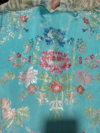 Traje Fallera Niña Grande Azul y Dorado
