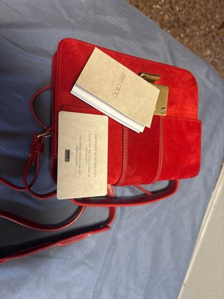 Bolso Hombro Jimmy Choo Rebel Rojo
