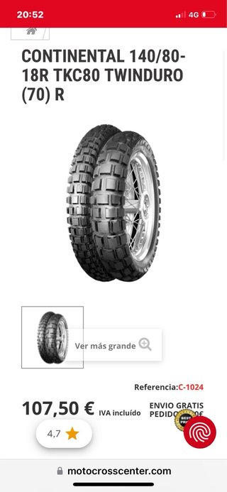 Continental TKC80 140/80/18