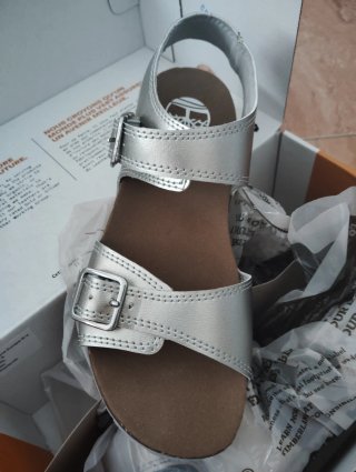 Sandalias Timberland Plateadas