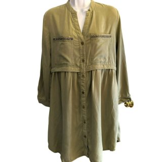 Vestido Zara Verde Militar  Talla XL