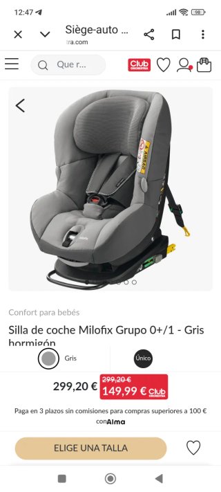 Silla coche Isofix Bébé Confort