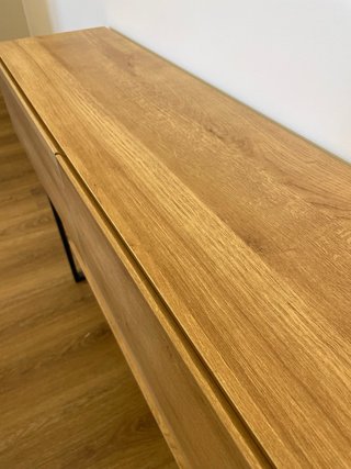 Mueble recibidor de madera y metal 120 cm