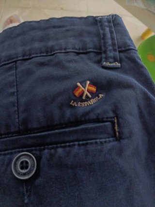 Pantalón de vestir azul hombre