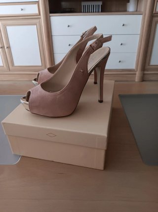 Zapatos Paco Mena Beige/Rosa Talla 38