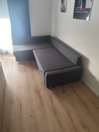 Sofá Chaise Longue Gris Tela