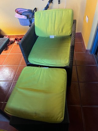 Mesa Terraza Mimbre y Cristal
