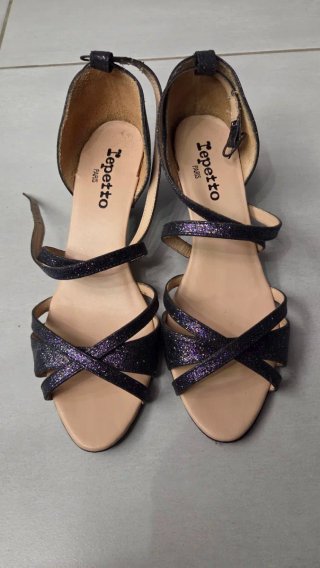 Scarpe Repetto con glitter e tacco basso