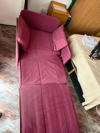 Sofá Cama Plegable Rosa/Morado